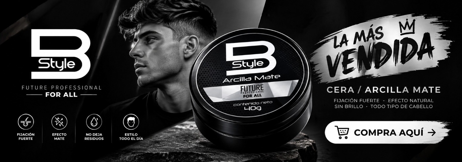 BStyle cera y arcilla mate para barbería, la más vendida
